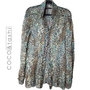 Sheer Sexy Feminine Leopard Print Top